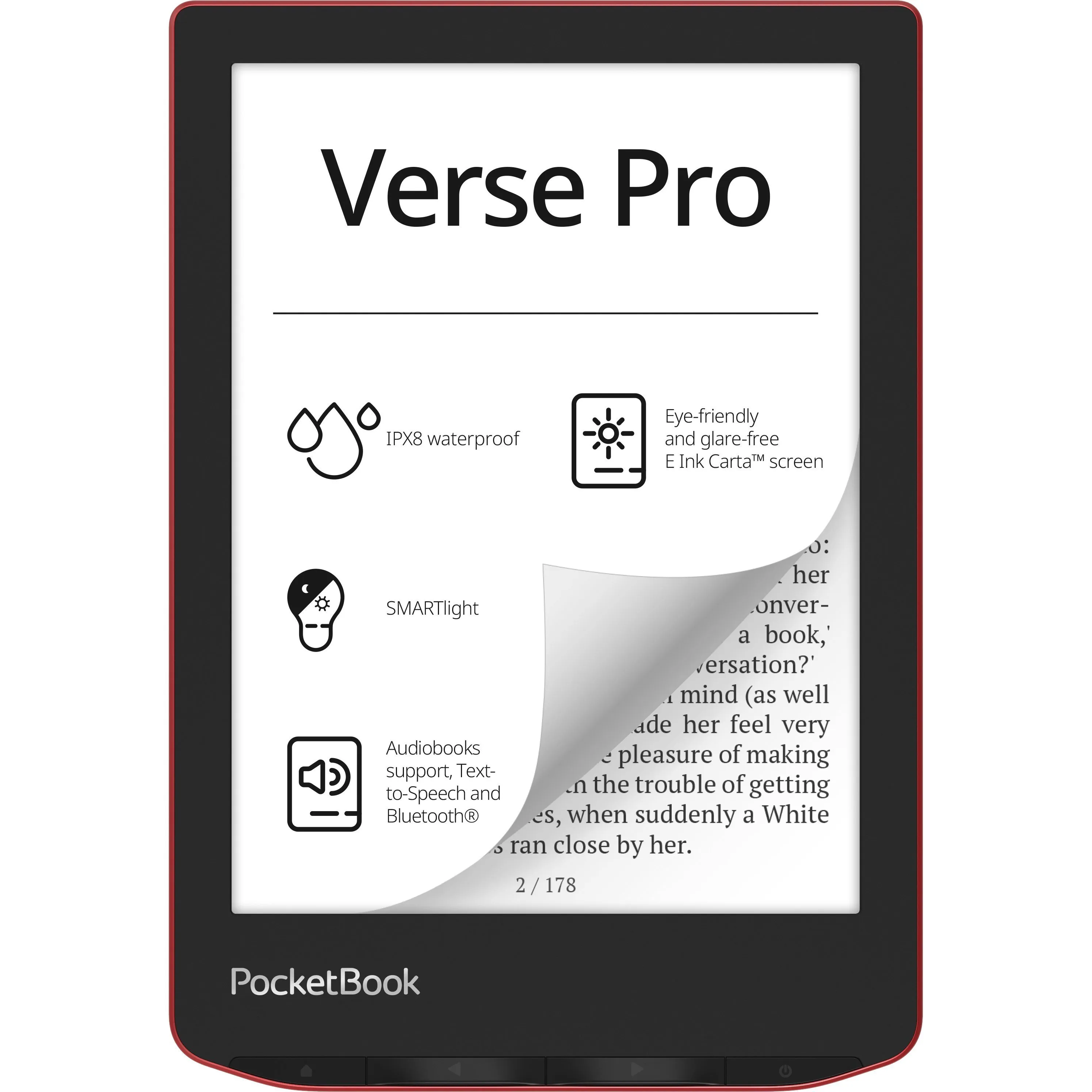 Книга электронная 634 Verse Pro, Passion Red PocketBook (PB634-3-CIS) - Фото 1
