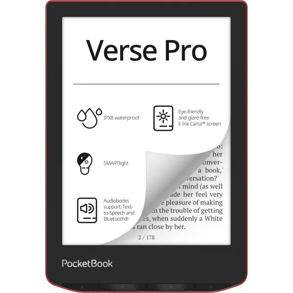 Книга электронная 634 Verse Pro, Passion Red PocketBook (PB634-3-CIS)