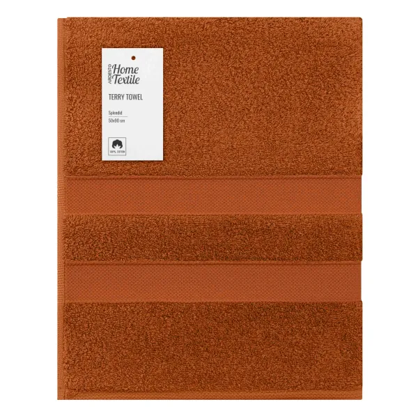 Полотенце махровое 50х90см, 100% хлопок, терракотовое Splendid Ardesto (ART2350TE)