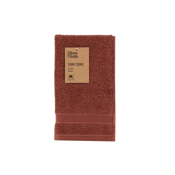 Полотенце махровое 30х50см, 100% хлопок, красновато-коричневое SuperSoft Ardesto (ART2230RT) - Фото 9