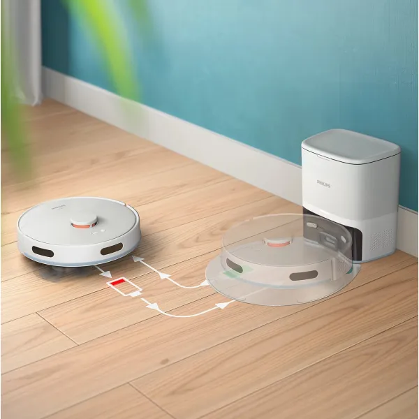 Робот-пилосос Series 2000, 0.38/0.3л, EPA 11, Wi-Fi, білий Philips (XU2100/25) - Фото 5