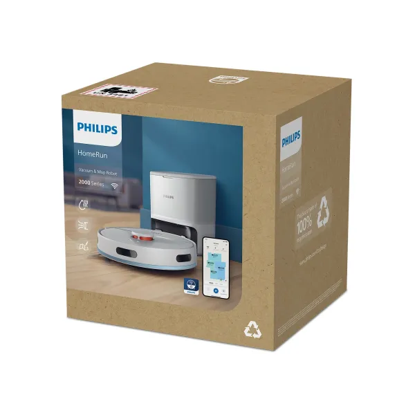 Робот-пилосос Series 2000, 0.38/0.3л, EPA 11, Wi-Fi, білий Philips (XU2100/25) - Фото 7