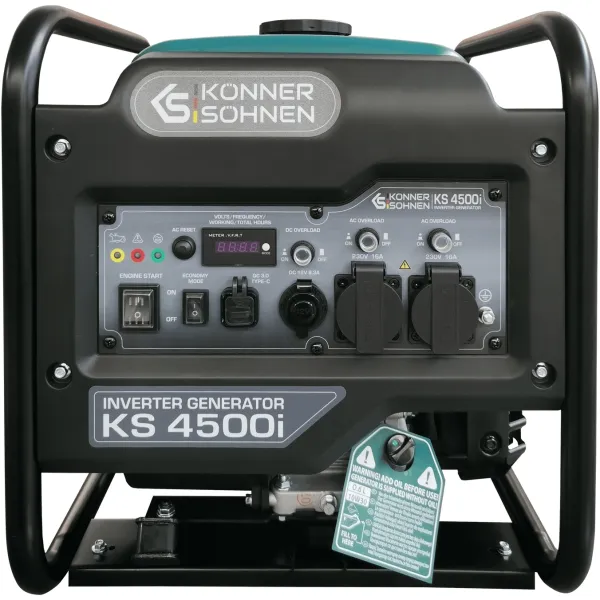 Генератор бензиновий інверторний 230В, 4.5кВт, Konner&Sohnen (KS4500I)