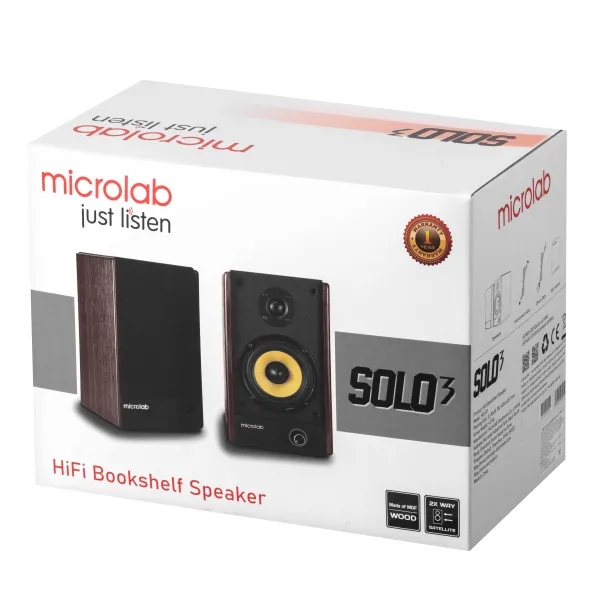 Система акустическая Solo 3 2.0, mini-jack/BT, коричневая Microlab (SOLO-3BR) - Фото 10