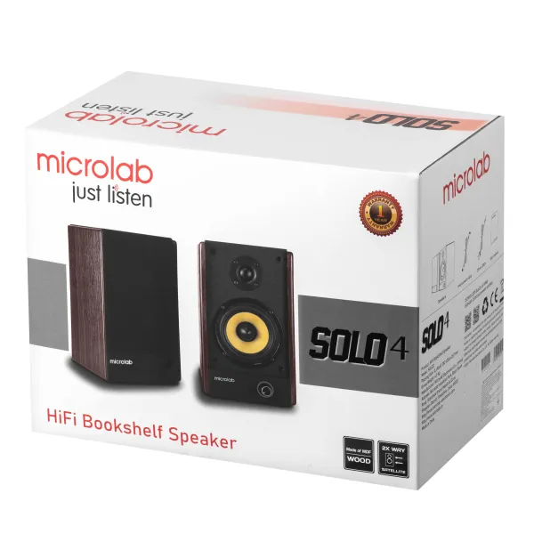 Система акустична Solo 4 2.0, mini-jack/BT, коричнева Microlab (SOLO-4BR) - Фото 10