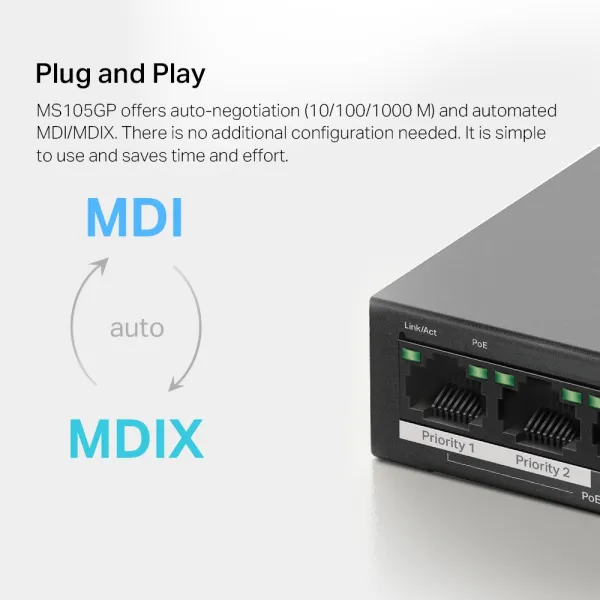 Коммутатор MERCUSYS (MS105GP) - Фото 7