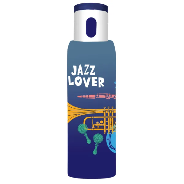 Пляшечка для води пластикова з кнопкою Harevin Hanger-Jazz Lover 750 мл (161407-086) - Фото 5