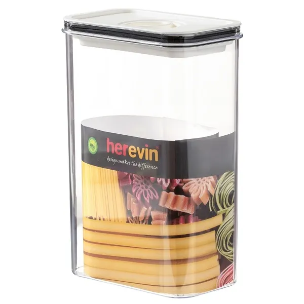 Контейнер пластиковый Canister-Vacuum Lid-White-Black вакумная крышка 2,5 л Harevin (161189-000) - Фото 1
