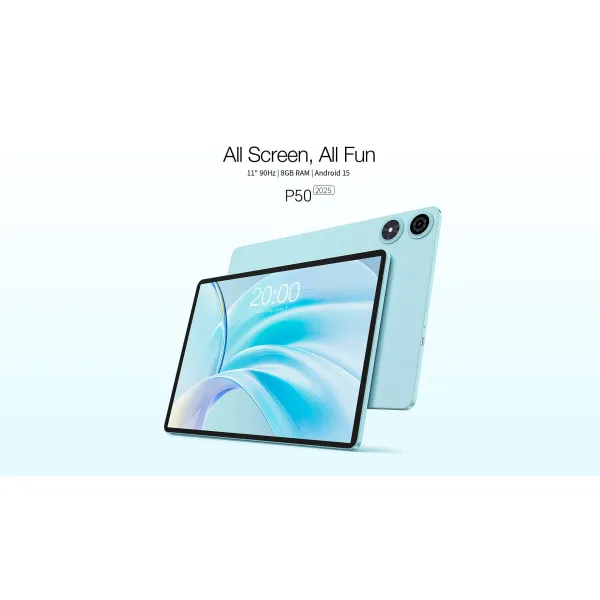 Планшет P50 (2025) 11" 8ГБ, 128ГБ, LTE, 7000мА•год, Android, голубой Teclast (6940709687550) - Фото 2
