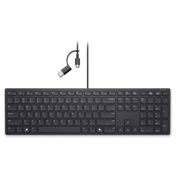 Клавиатура проводная Pro Collaboration, KB525C, UA, чёрная Dell (580-BBTG)