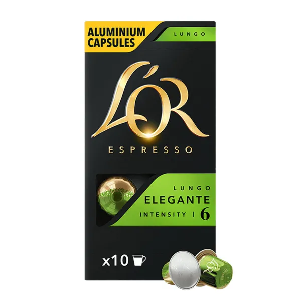 Кофе капсулы Lungo Elegante, 100% арабика, 10 шт, Nespresso L`OR (8711000360552) - Фото 2