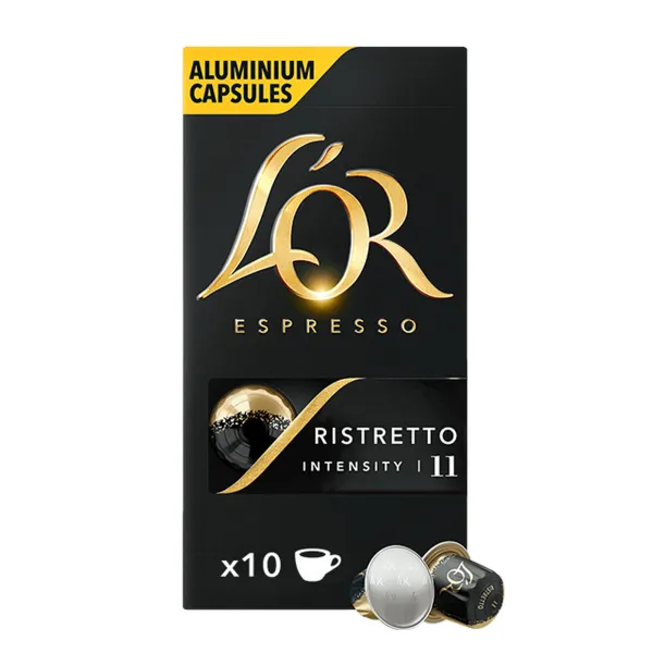 Кофе капсулы Espresso Ristretto, 100% арабика, 10 чашек, Nespresso L`OR (8711000891643) - Фото 4