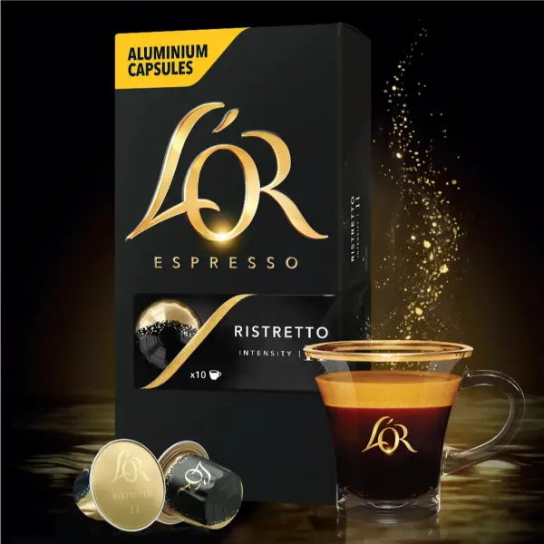 Кофе капсулы Espresso Ristretto, 100% арабика, 10 чашек, Nespresso L`OR (8711000891643) - Фото 3