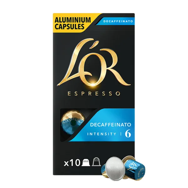 Кофе капсулы Espresso Decaffeinato, 100% арабика, 10 шт, Nespresso, без кофеина L`OR (8711000357965) - Фото 5