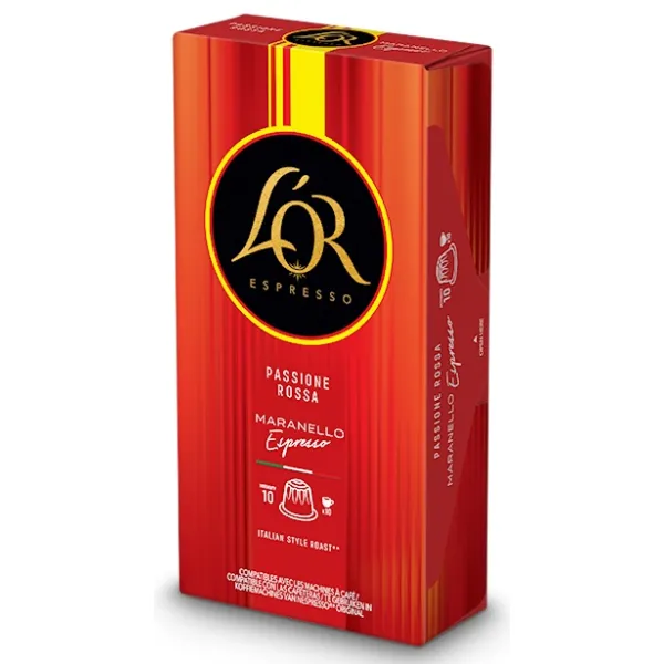 Кофе капсулы Passione Rossa Maranello Espresso, 100% арабика, 10 шт, Nespresso L`OR (8711000579022) - Фото 1