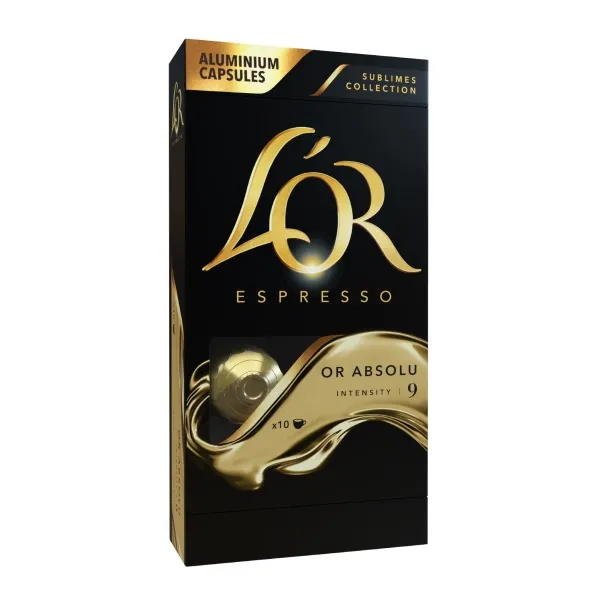 Кофе капсулы Espresso Or Absolu, 100% арабика, 10 шт, Nespresso L`OR (8711000360590) - Фото 1