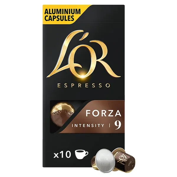 Кава капсули Espresso Forza, 100% арабіка, 10 шт, Nespresso L`OR (8711000357934) - Фото 1