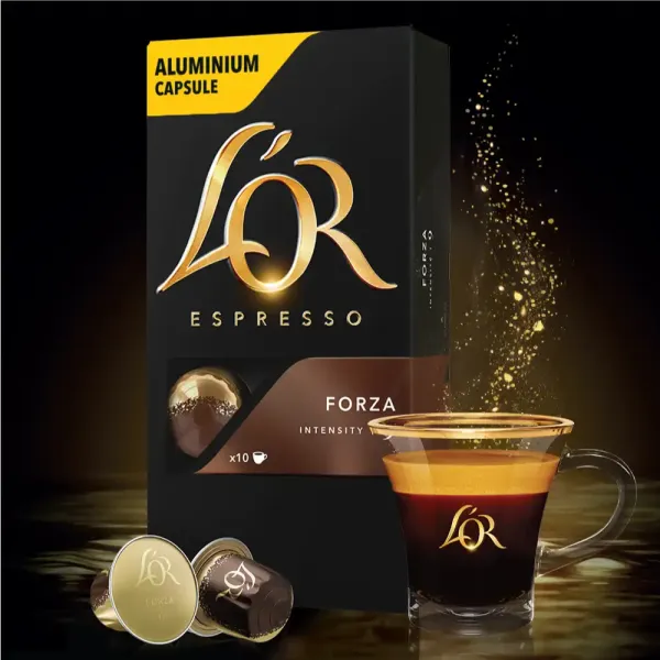 Кава капсули Espresso Forza, 100% арабіка, 10 шт, Nespresso L`OR (8711000357934) - Фото 5