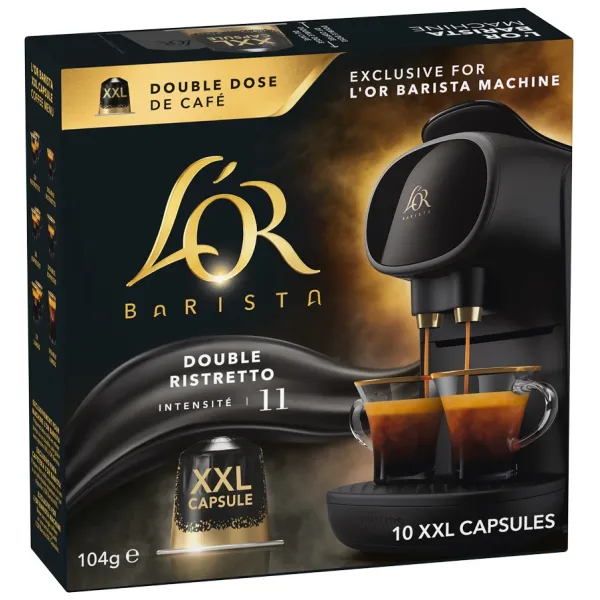 Кава капсули Barista Double Ristretto, 100% арабіка, 10 XXL шт, Nespresso L`OR (8711000422069)