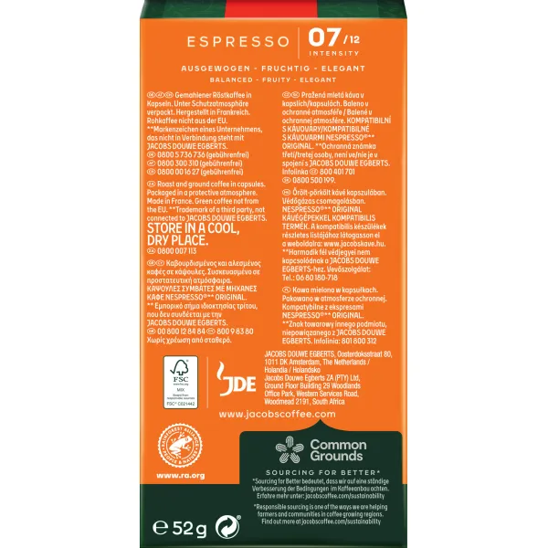 Кофе капсулы Espresso Classico, купаж арабика/робуста, 10 шт, Nespresso L`OR (8711000371176) - Фото 9