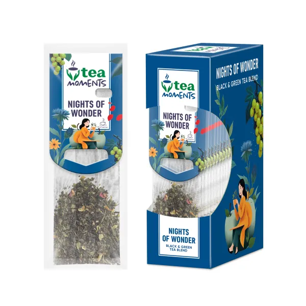 Чай бленд черного и зеленого 33 г (2,2 г х 15), кадди-пакет, Night of Wonder Tea Moments (tm.04962) - Фото 10