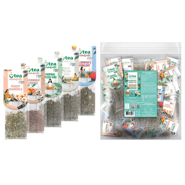 Чай зеленый ассорти 112 г (2,2 г х 50), кадди – пакет, Assorted Green tea Tea Moments (tm.05266)