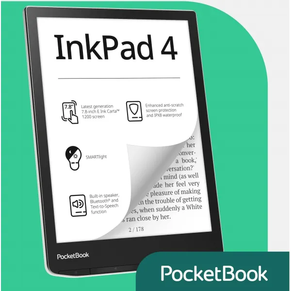 Электронная книга 743G InkPad 4, Stardust Silver PocketBook (PB743G-U-CIS) - Фото 5