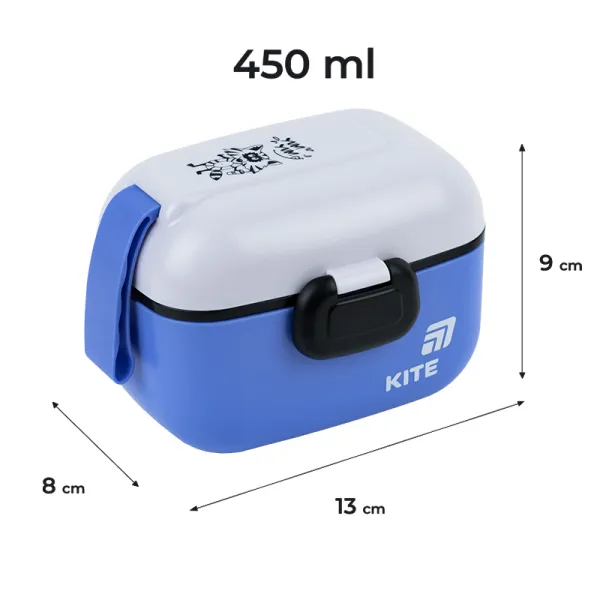 Ланчбокс Kite (контейнер для їжі) 450 мл синій (K25-1185-2) - Фото 1