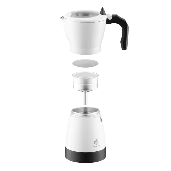 Кофеварка электрическая гейзерная 0.3л, белый Ardesto (CMM-X300W) - Фото 6