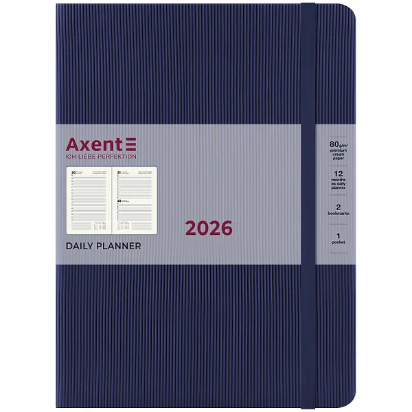 Щоденник датований 2026 Grand Lines, 195х255, синій Axent (8831-26-02-A) - Фото 1