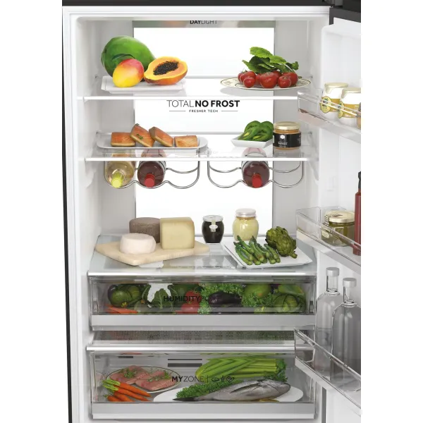 Холодильник 200.6x70х67.5, 343л/140л, А++, NF, инв., черный Haier (HTW7720ENPT) - Фото 8