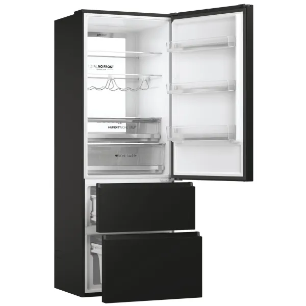 Холодильник 200.6x70х67.5, 343л/140л, А++, NF, инв., черный Haier (HTW7720ENPT) - Фото 10