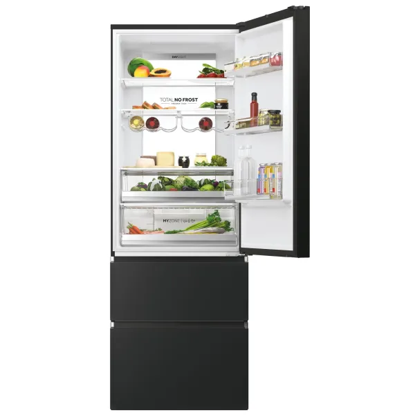 Холодильник 200.6x70х67.5, 343л/140л, А++, NF, инв., черный Haier (HTW7720ENPT) - Фото 11