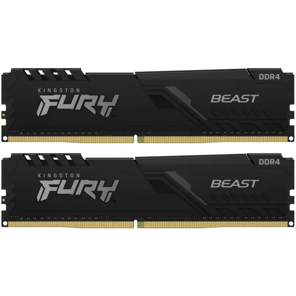 Пам'ять ПК DDR4 16GB KIT (8GBx2) 3200 FURY Beast Kingston (KF432C16BBK2/16WP) - Фото 1