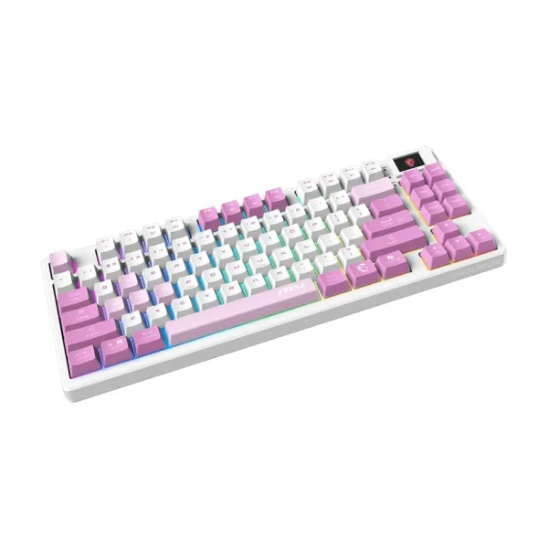 Клавиатура беспроводная механическая, RGB, TKL, Forge GK600 W UA, EN/UKR/RU, фиолетовая MSI (S11-43UAQ01-HH9) - Фото 1
