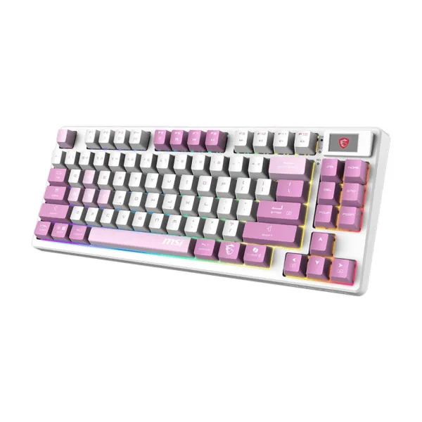Клавиатура беспроводная механическая, RGB, TKL, Forge GK600 W UA, EN/UKR/RU, фиолетовая MSI (S11-43UAQ01-HH9) - Фото 2