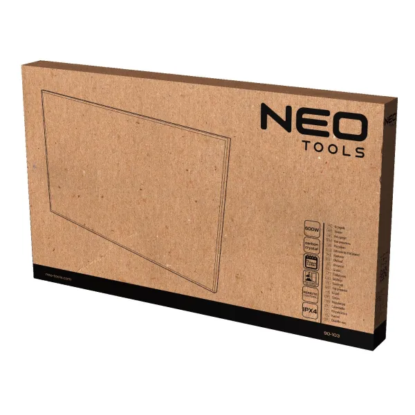 Панель інфрачервона 600Вт, 100х60х3.8см, IP24, білий Neo Tools (90-103) - Фото 2