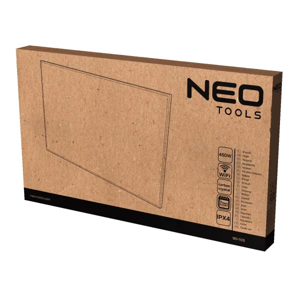 Панель інфрачервона 450Вт, 90х50х3.6см, IP24, білий Neo Tools (90-105) - Фото 2