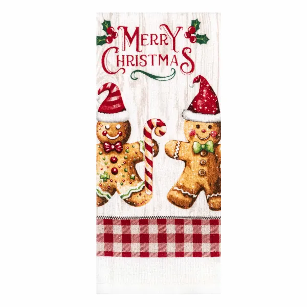 Набор полотенец для кухни 38х63см, 2шт, 100% хлопок, красный Christmas Gingerbread Ardesto (ART3863HG)
