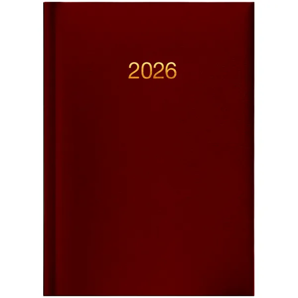 Щоденник датований 2026 кишеньковий, Miradur, золоте тиснення, червоний Brunnen (73-736 60 206)