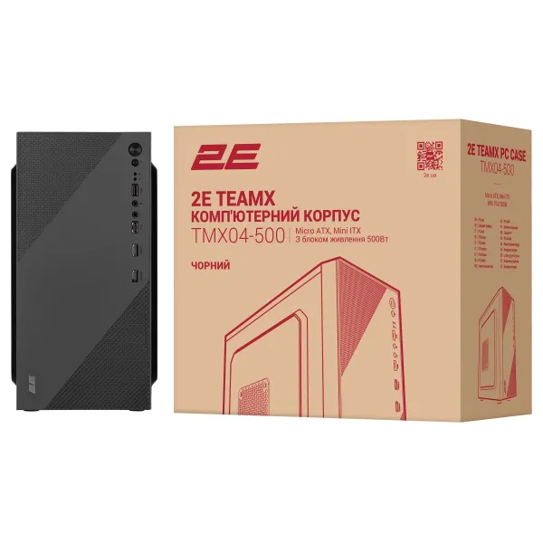 Корпус TeamX TMX04 с БП ATX500W, mATX, чёрный 2E (2E-TMX04-500) - Фото 12