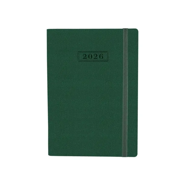 Щоденник датований 2026, NAMIB, А5, з гумкою без поролону, зелений Optima (O25205-04) - Фото 1