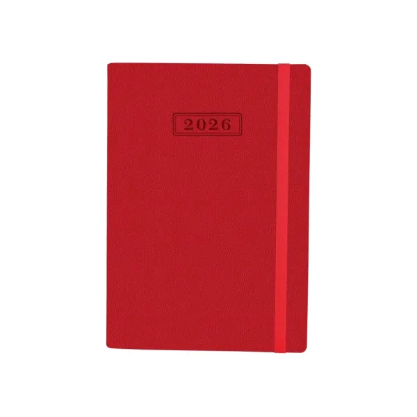 Щоденник датований 2026, NAMIB, А5, з гумкою без поролону, червоний Optima (O25205-03) - Фото 2