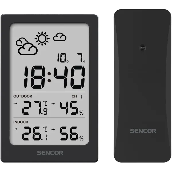 Метеостанція, чорний Sencor (SWS2300B) - Фото 4