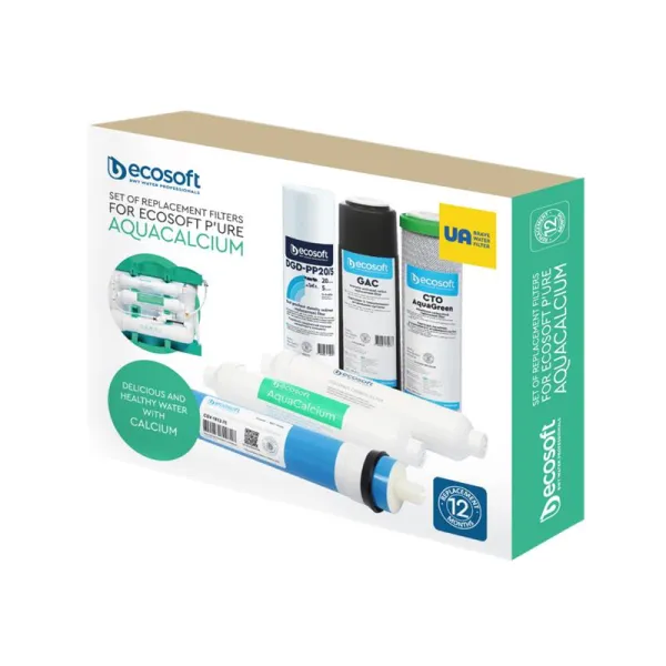 Комплект картриджів P'Ure AquaCalcium Mint (12 місяців) Ecosoft (CHV6PUREMAC) - Фото 1
