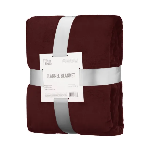Плед 200х220см, 100% полиэстер, бургунди Flannel Ardesto (ART0222SB)