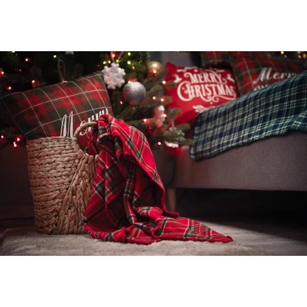 Плед 130x160см, 100% поліестер, клітинка, червоний Christmas Fleece Ardesto (ART0717PB) - Фото 4