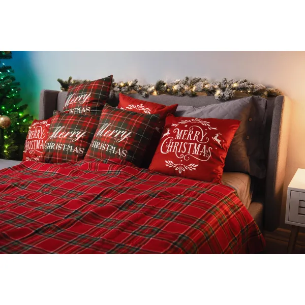 Плед 130x160см, 100% поліестер, клітинка, червоний Christmas Fleece Ardesto (ART0717PB) - Фото 6