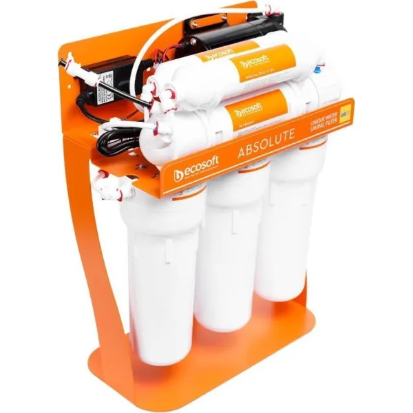 Фільтр зворотного осмосу Absolute з мінералізатором та помпою на станині, мембрана 75gpd DuPont, дренаж 1:1 Ecosoft (MO675MPSECO) - Фото 7