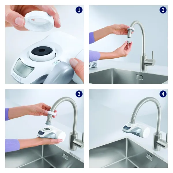 Фильтр проточный On Tap V System, 4 ступени фильтрации, монтаж на кран Brita (1052068) - Фото 1